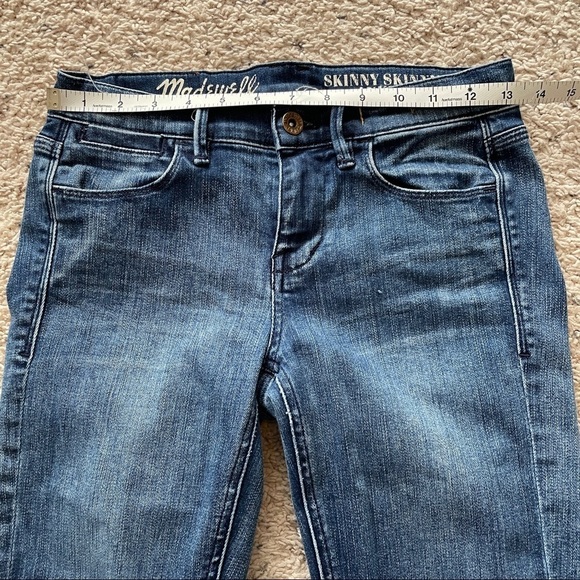 Madewell 24 ‘Skinny Skinny Ankle’ Jeans Zipper Ankles Medium Wash - Picture 4 of 10